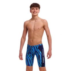 Spodenki FUNKY TRUNKS Snork City - jammery chłopięce. Niebieskie szorty dla chłopców FUNKY TRUNKS, bez wzorów, sportowe. Za 199.00 zł.