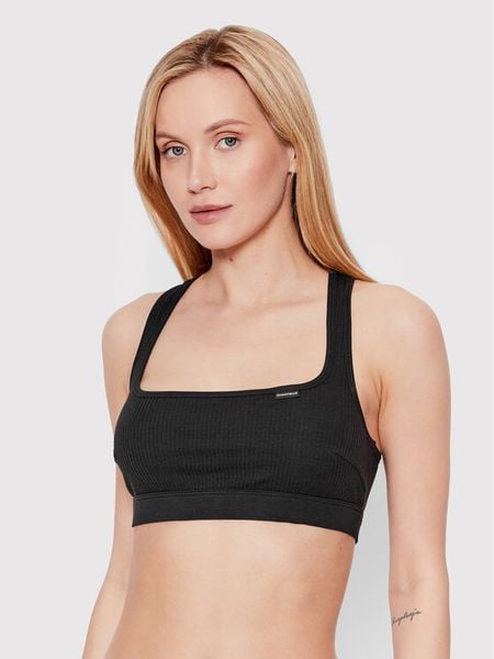 Chantelle Biustonosz top Cotton Comfort C15P10 Czarny. Czarne biustonosze Chantelle, bez wzorów, z bawełny. Za 159.99 zł.