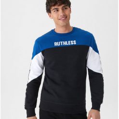 Bluza z napisami - Granatowy. Bluzy męskie House. Za 99.99 zł.