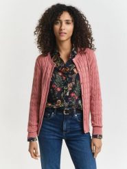 Gant Kardigan Kobiety Bawełna różowy, S. Czerwone kardigany damskie GANT, s, bez wzorów, z bawełny, eleganckie. Za 749.95 zł.