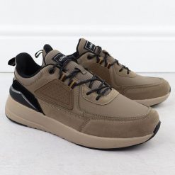 Półbuty sportowe męskie brązowe Atletico VB17395. Brązowe buty sportowe męskie Atletico, ze skóry ekologicznej, sportowe, bez zapięcia. Za 99.00 zł.