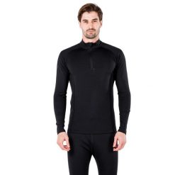 Męska Bluza z 100% Wełny Merino Extreme (260 g/m²) Bora Woolona. Czarne bluzy męskie WOOLONA, m, bez wzorów, z wełny, bez kaptura. W wyprzedaży za 396.00 zł.