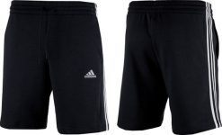 Adidas Spodenki męskie adidas Essentials Fleece 3-Stripes czarne IB4026 XL. Czarne krótkie spodenki sportowe męskie Adidas, m, bez wzorów. Za 133.65 zł.