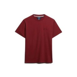 T-shirt luźny damski Superdry Essential Logo. Czerwone t-shirty damskie Superdry., xl, bez wzorów, prążkowane, eleganckie, bez kołnierzyka. Za 150.95 zł.