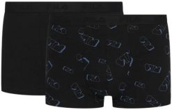 Dwupak bokserek Fila czarny 2XL. Czarne bokserki męskie 661, m, bez wzorów, z bawełny. Za 88.66 zł.