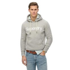 Bluza z kapturem Superdry Core Logo. Szare bluzy męskie Superdry., m, bez wzorów, z kapturem. Za 389.85 zł.