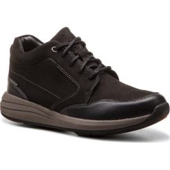 Półbuty CLARKS - Un Coast Dry 261382937 Black Nubuck. Czarne półbuty na co dzień męskie marki Clarks, z materiału. Za 589.00 zł.
