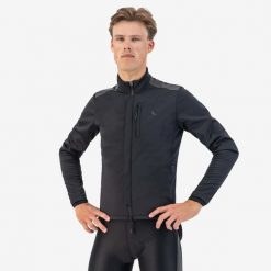 Kurtka zimowa męska Rogelli Deep Winter. Czarne kurtki męskie Rogelli, na zimę, l, bez wzorów, z materiału, sportowe, bez kaptura. Za 491.00 zł.