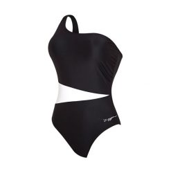 Strój kąpielowy jednoczęściowy damski Zoggs Lattice One Shoulder. Czarne kostiumy jednoczęściowe damskie ZOGGS, l, bez wzorów. Za 79.99 zł.