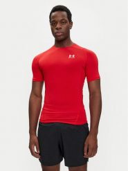 Under Armour Koszulka techniczna Ua HeatGear® Armour 1361518 Czerwony Slim Fit. Czerwone koszulki sportowe męskie Under Armour, l, bez wzorów, z syntetyku, bez kołnierzyka, bez ramiączek, na fitness i siłownię. Za 129.99 zł.