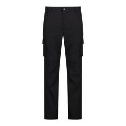 Spodnie CMP z odpinanymi nogawkami Zip Off. Czarne spodnie sportowe męskie CMP, na lato, bez wzorów, trekkingowe. Za 251.99 zł.