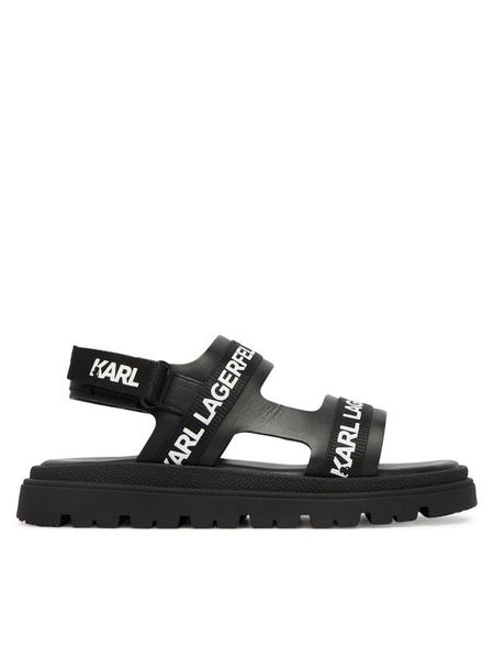 KARL LAGERFELD Sandały Z31176 M Czarny. Czarne sandały chłopięce KARL LAGERFELD, ze skóry, bez zapięcia. Za 284.99 zł.
