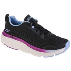 Buty do biegania damskie, Skechers Max Cushioning Delta - Sunny Road. Czarne obuwie sportowe damskie Skechers, bez wzorów, z materiału, do biegania. Za 679.99 zł.