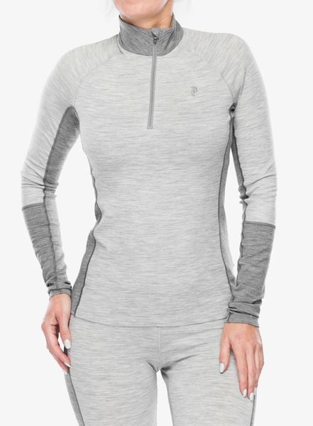 Bluza termoaktywna damska Peak Performance Magic Half Zip. Szare bluzy damskie Peak Performance, l, bez wzorów, z elastanu, bez kaptura. Za 324.49 zł.