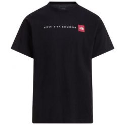 Koszulka The North Face M NSE Regular Tee męska. Czarne koszulki sportowe męskie The North Face, m, bez wzorów, bez kołnierzyka, bez ramiączek, trekkingowe. Za 121.00 zł.