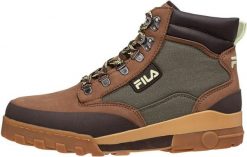 Buty turystyczne męskie Fila Grunge II Mid CVS trapery. Brązowe śniegowce i trapery męskie Fila, na zimę, z gumy, bez zapięcia. Za 283.49 zł.