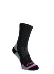 Skarpety merino damskie CMP Trekking Wool Sock. Czarne skarpety damskie CMP, bez wzorów, z materiału. Za 110.50 zł.