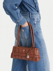 Guess Torebka HWWG80 72080 Brązowy. Brązowe torebki do ręki damskie Guess, z aplikacjami, ze skóry, bez dodatków. Za 369.99 zł.