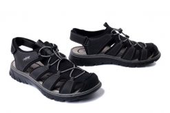 RIEKER 26770-00 black, sandały męskie. Czarne półbuty na co dzień męskie Rieker, na lato, bez zapięcia. Za 295.92 zł.