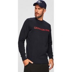 Calvin Klein Jeans - Bluza. Niebieskie bluzy męskie Calvin Klein Jeans, l, bez wzorów, z bawełny, bez kaptura. W wyprzedaży za 239.90 zł.