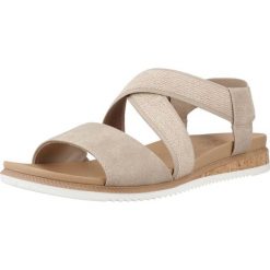 Sandały SKECHERS DESERT KISS LOW Jasnobrązowy. Brązowe sandały damskie Skechers, bez wzorów, z syntetyku, bez obcasa, bez zapięcia. Za 217.99 zł.