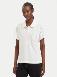 Liu Jo Sport Polo TA6159 JS870 Kremowy Regular Fit. Białe koszulki sportowe damskie Liu Jo Sport, m, bez wzorów, z bawełny, bez kołnierzyka, bez ramiączek. Za 299.99 zł.