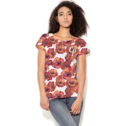 Colour Pleasure Koszulka damska CP-034 279 biało-czerwono-pomarańczowa r. XL-XXL. Bluzki damskie marki Colour Pleasure. Za 70.35 zł.