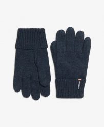 Superdry Rękawiczki Essential Logo Dziane - Richest Navy Marl. Niebieskie rękawiczki męskie Superdry., bez wzorów, z bawełny. Za 107.55 zł.