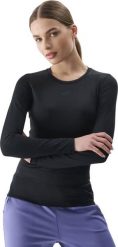 Koszulka damska 4F Longsleeve FNK F324 głęboka czerń 4FRSS25TFLOF324 20S M. T-shirty damskie 4f, m, bez wzorów, bez kołnierzyka. Za 73.89 zł.