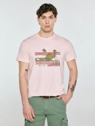 Koszulka męska z nadrukiem różowa Regger 600. Czerwone t-shirty męskie Big Star, na lato, l, bez wzorów, z bawełny, klasyczne, bez kołnierzyka. Za 79.99 zł.