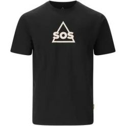 Sos T-shirt Kvitfjell M SS Tee V2 z bawełny organicznej i elastanu – 1001A Black. Czarne t-shirty męskie SOS, m, bez wzorów, z bawełny, klasyczne, bez kołnierzyka. Za 145.00 zł.