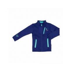 Bluza dziewczęca z polaru Peak Mountain Gaynur. Niebieskie bluzy dla dziewczynek Peak Mountain, bez wzorów, z materiału, bez ramiączek, bez kaptura. W wyprzedaży za 222.50 zł.