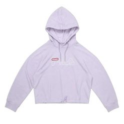 Damska bluza Fila SARENA cropped hoody FAW0351-40012. Fioletowe bluzy damskie Fila, xl, bez wzorów, z bawełny, z kapturem. Za 229.00 zł.