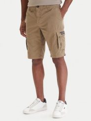 Aeronautica Militare Szorty materiałowe 261BE0066UCT01122 Beżowy Regular Fit. Brązowe szorty męskie Aeronautica Militare, m, bez wzorów, z bawełny. Za 569.99 zł.