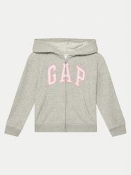 Gap Bluza 746744-00 Szary Regular Fit. Szare bluzy dla dziewczynek GAP, bez wzorów, z bawełny, bez ramiączek, bez kaptura. Za 129.99 zł.