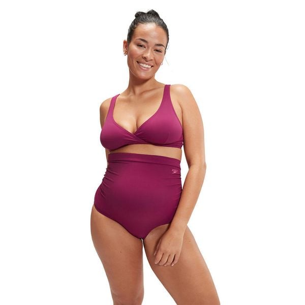 Bikini Ciążowe Speedo Z Wysokim Stanem - Jagodowe – Rozmiar XS. Fioletowe bikini damskie Speedo, xs, bez wzorów, moda ciążowa. Za 1,498.40 zł.