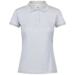 Koszulka turystyczna polo damska Remex II. Szare koszulki sportowe damskie Regatta, bez wzorów, z materiału, bez kołnierzyka, bez ramiączek, trekkingowe. Za 123.50 zł.