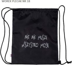Worek plecak Nic nie muszę. Torby i plecaki dziecięce PAJACYK. Za 34.11 zł.