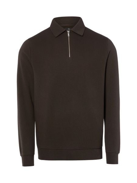 Nils Sundström Bluza Mężczyźni brązowy, M. Brązowe bluzy męskie Nils Sundström, m, bez wzorów, z bawełny, bez kaptura. Za 249.95 zł.