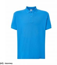 JHK Męskie polo z krótkim rękawem 100% stabilizowana bawełna, lazurowy M. Niebieskie koszulki polo męskie JHK, m, bez wzorów, z bawełny, bez ramiączek. Za 27.74 zł.
