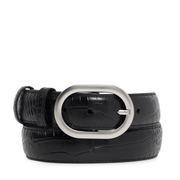 Pasek Damski GINO ROSSI. Czarne paski damskie Gino Rossi, bez wzorów. Za 99.99 zł.