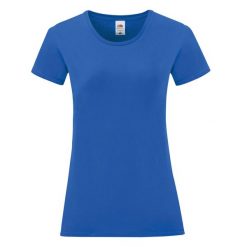 Koszulka Damska Iconic 150. Niebieskie koszulki sportowe damskie Fruit of the Loom, m, bez wzorów, bez kołnierzyka, bez ramiączek, trekkingowe. Za 28.99 zł.