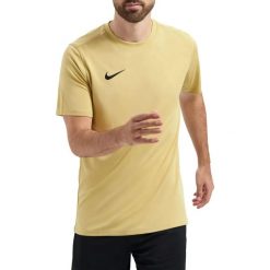 Męska Koszulka Z Krótkim Rękawem Dry Park VII. Czarne koszulki sportowe męskie Nike, m, bez wzorów, z materiału, bez kołnierzyka, bez ramiączek, do piłki nożnej, dri-fit (nike). Za 91.60 zł.
