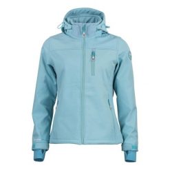 Kurtka damska softshell z kapturem Peak Mountain Aclaude. Brązowe kurtki damskie Peak Mountain, m, bez wzorów, z elastanu, z kapturem. Za 408.20 zł.