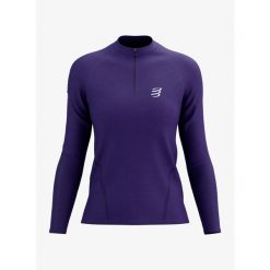 Bluza do biegania damska Compressport Trail HZ LS Tshirt W. Fioletowe bluzy damskie Compressport, l, bez wzorów, sportowe, bez kołnierzyka. Za 476.99 zł.
