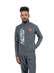 Kurtka narciarska Rossignol New Hero Classique Clim. Szare bluzy sportowe męskie Rossignol, l, bez wzorów, z materiału, długie, bez kaptura, narciarskie. Za 489.00 zł.