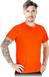 R.E.I.S. TS-PORTO-SS - T-shirt z siateczki doskonała wentylacja męski dzianina 100% poliester 130-135 g/m2 okrągły dekolt - pomarańczowy L. Brązowe t-shirty męskie R.E.I.S., l, bez wzorów, z dzianiny, bez kołnierzyka. Za 12.03 zł.
