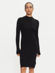 Calvin Klein Sukienka dzianinowa K20K207499 Czarny Slim Fit. Czarne sukienki damskie Calvin Klein, l, bez wzorów, z dzianiny, bez kołnierzyka, bez ramiączek. Za 769.99 zł.
