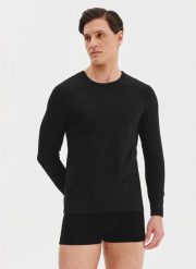PAKO LORENTE – Męski longsleeve w czarnym kolorze, dwupak. Czarne bluzki z długim rękawem męskie Pako Lorente, m, bez wzorów, z bawełny, bez kołnierzyka. Za 199.99 zł.