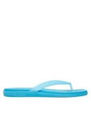 Crocs Japonki Miami Frosted Flip 211474 Niebieski. Niebieskie klapki damskie Crocs, bez wzorów, z tworzywa sztucznego, bez obcasa. Za 139.99 zł.